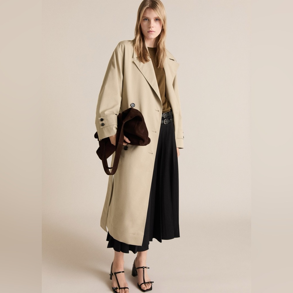 MANGO Long oversized Trench Coat